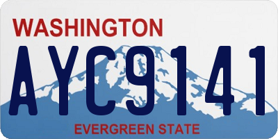 WA license plate AYC9141