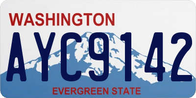 WA license plate AYC9142