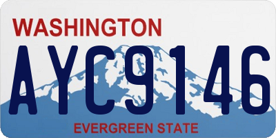WA license plate AYC9146