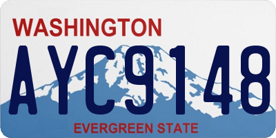 WA license plate AYC9148
