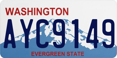 WA license plate AYC9149