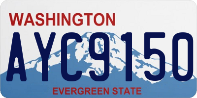 WA license plate AYC9150