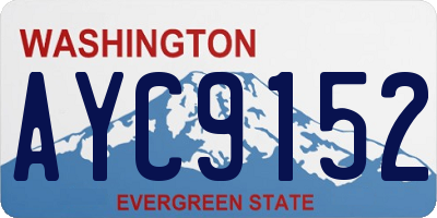 WA license plate AYC9152