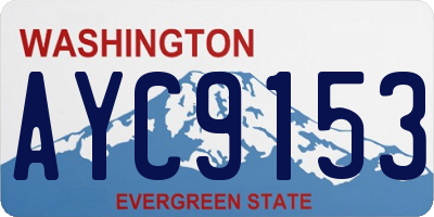 WA license plate AYC9153