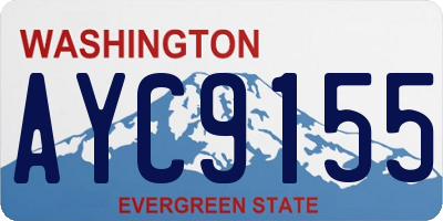 WA license plate AYC9155