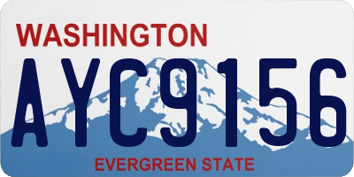WA license plate AYC9156