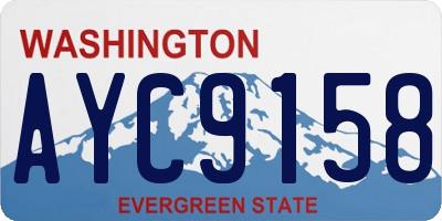 WA license plate AYC9158