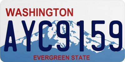 WA license plate AYC9159