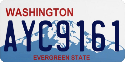 WA license plate AYC9161