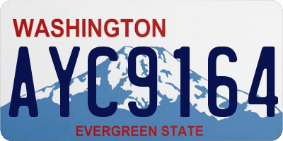 WA license plate AYC9164