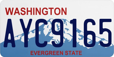 WA license plate AYC9165