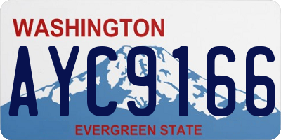 WA license plate AYC9166