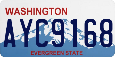 WA license plate AYC9168