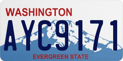 WA license plate AYC9171