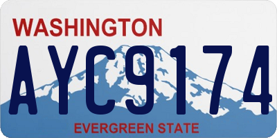 WA license plate AYC9174
