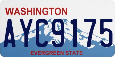 WA license plate AYC9175