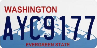WA license plate AYC9177