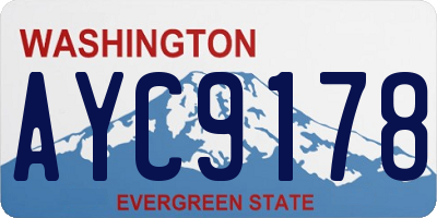 WA license plate AYC9178
