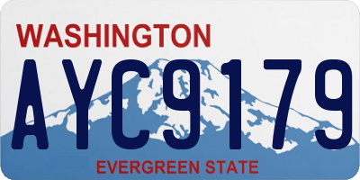 WA license plate AYC9179