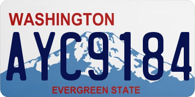 WA license plate AYC9184