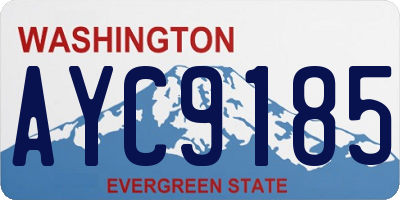 WA license plate AYC9185