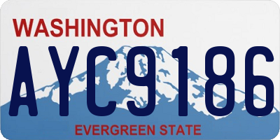 WA license plate AYC9186