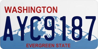 WA license plate AYC9187