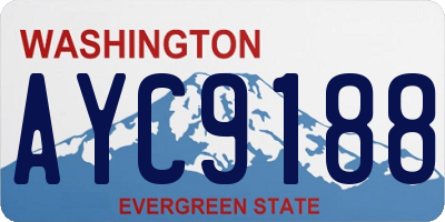 WA license plate AYC9188