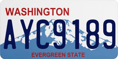 WA license plate AYC9189
