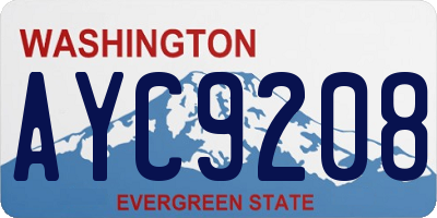 WA license plate AYC9208