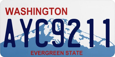 WA license plate AYC9211