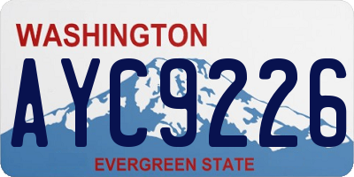 WA license plate AYC9226