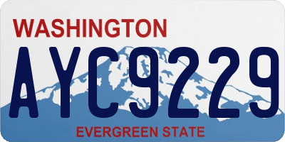 WA license plate AYC9229