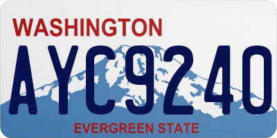 WA license plate AYC9240