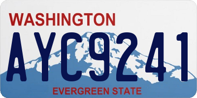 WA license plate AYC9241