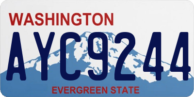 WA license plate AYC9244