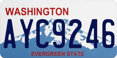 WA license plate AYC9246