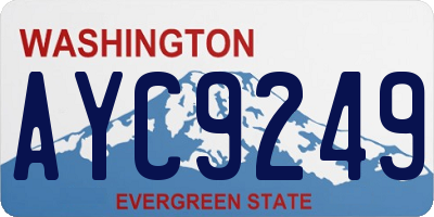 WA license plate AYC9249
