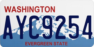WA license plate AYC9254