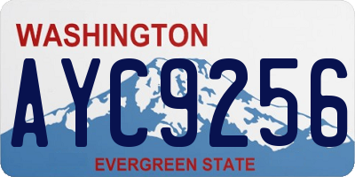 WA license plate AYC9256