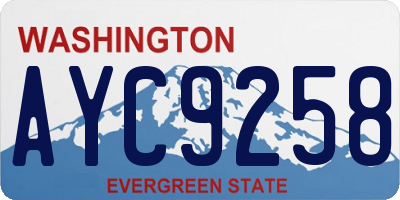 WA license plate AYC9258