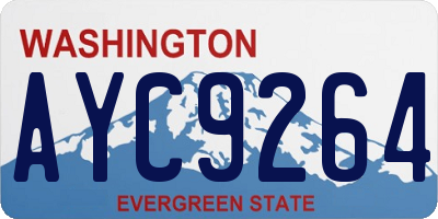 WA license plate AYC9264