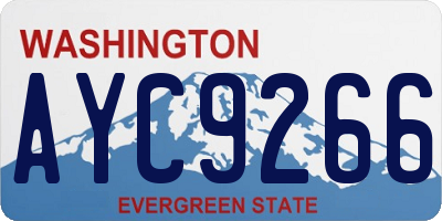 WA license plate AYC9266