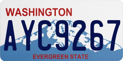 WA license plate AYC9267