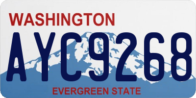 WA license plate AYC9268