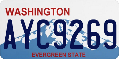 WA license plate AYC9269