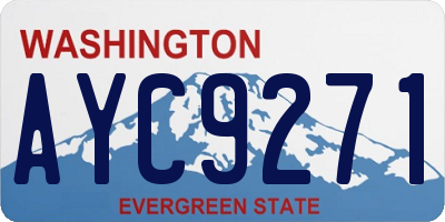 WA license plate AYC9271