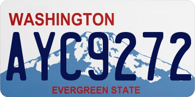 WA license plate AYC9272