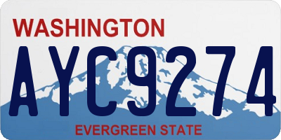 WA license plate AYC9274