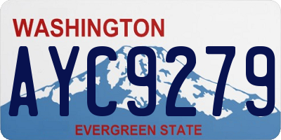 WA license plate AYC9279